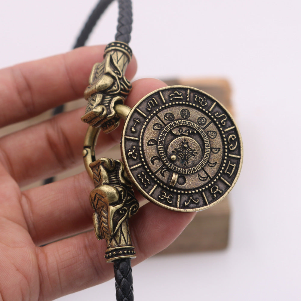 Mystic Norse Moon Talisman Necklace - Premium Quality Crafted Jewelry for Men