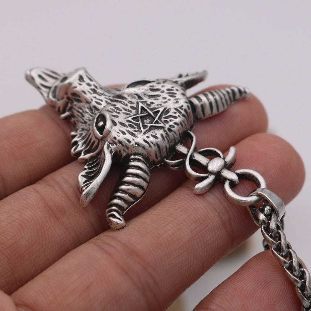 European and American Viking Goat Amulet Necklace for Men