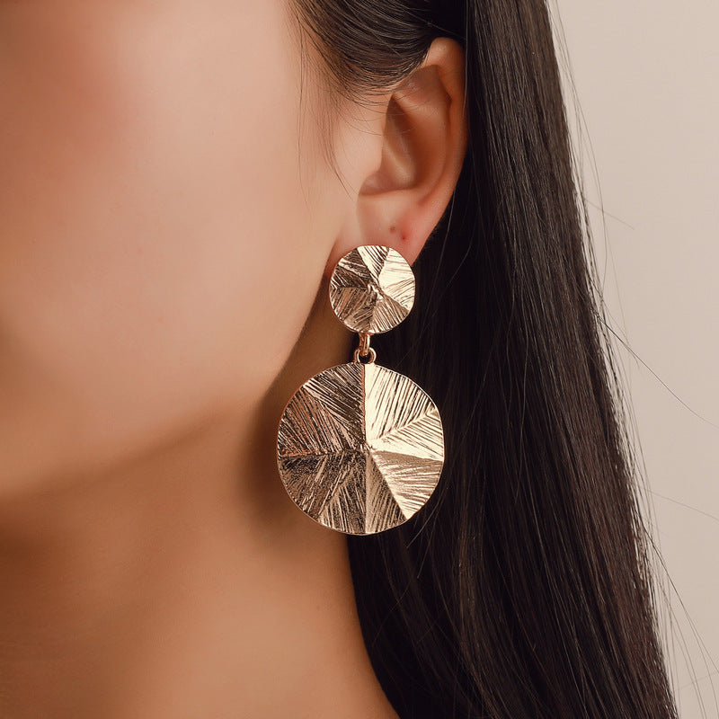 Exaggerated Alloy Earrings with a Stylish Twist