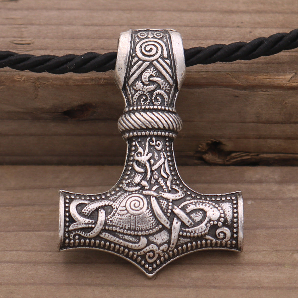 Norse Legacy Viking Thor's Hammer Pendant Necklace for Men