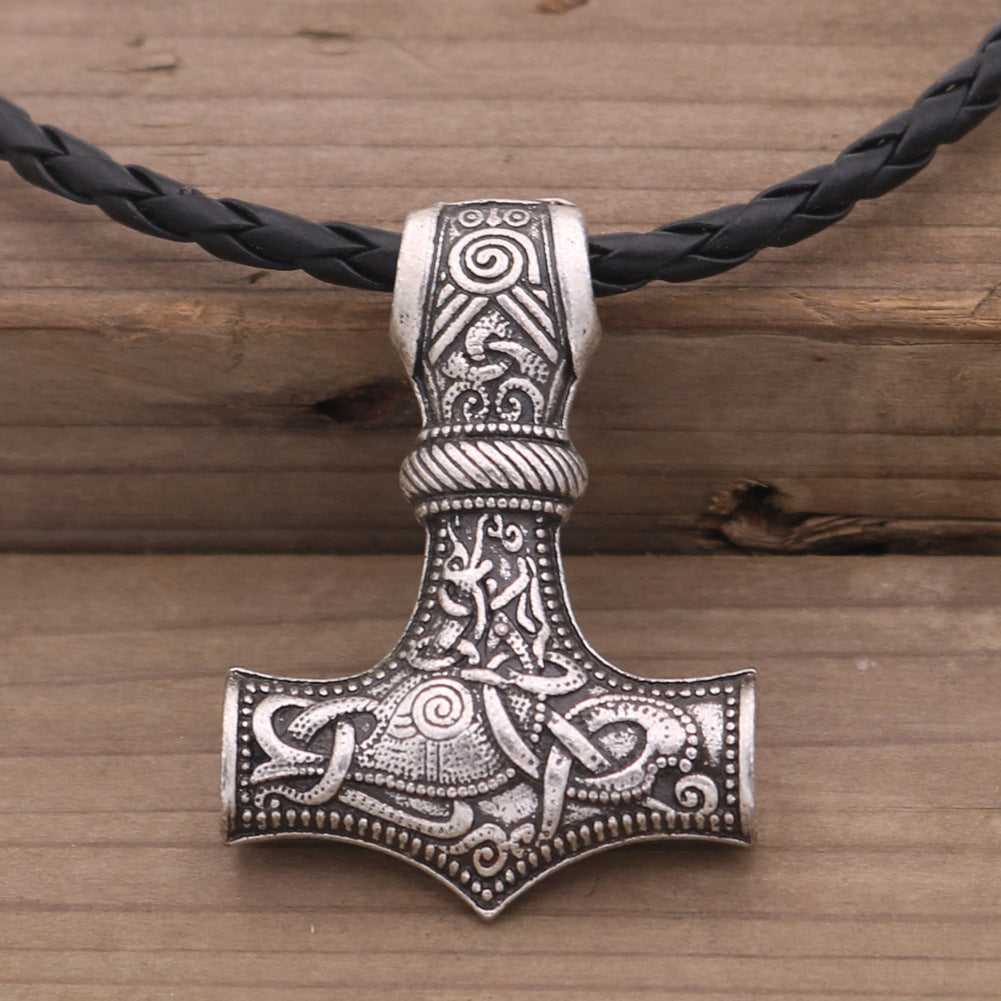 Norse Legacy Viking Thor's Hammer Pendant Necklace for Men