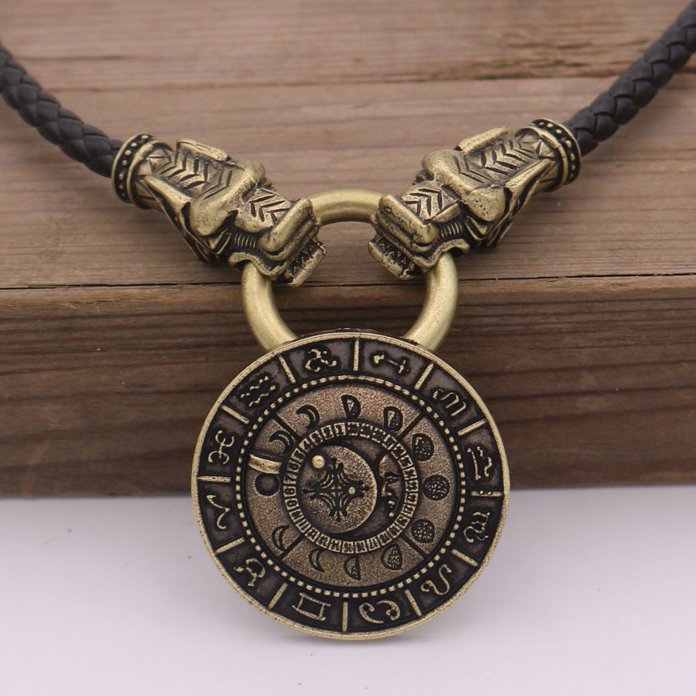 Mystic Norse Moon Talisman Necklace - Premium Quality Crafted Jewelry for Men