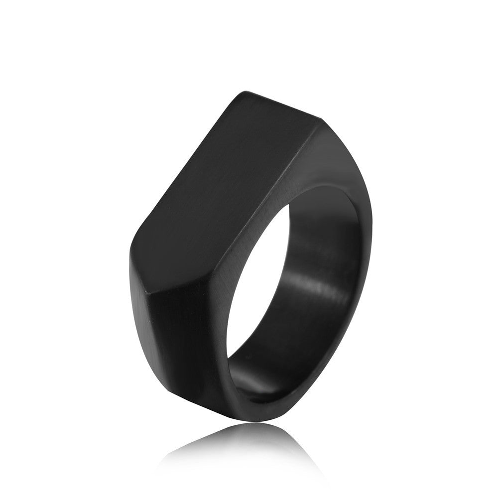 Fashionable Titanium Steel Ring with Simple Arrow Design for Men and Women