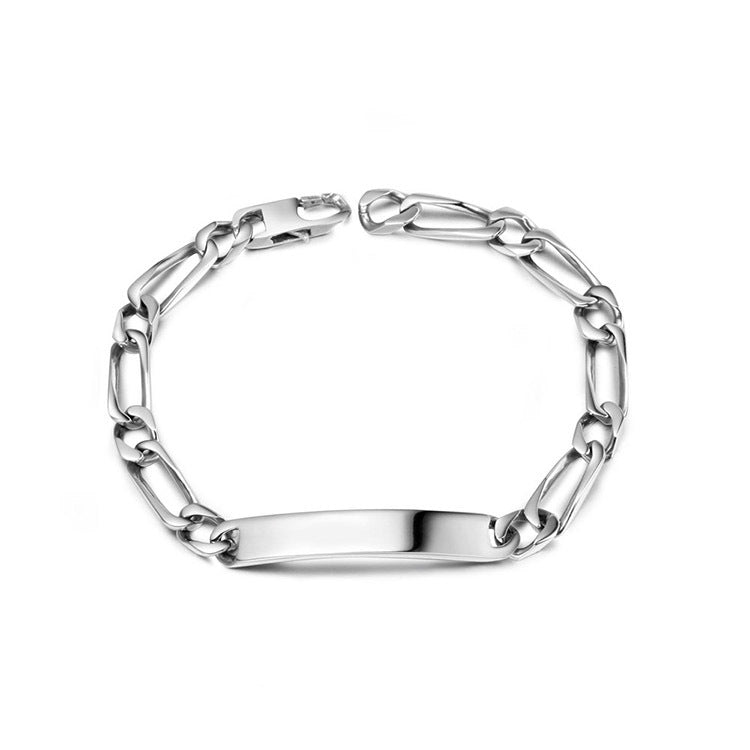 Elegant Titanium Steel Couple Bracelets for Men and Women - Simple European and American Design