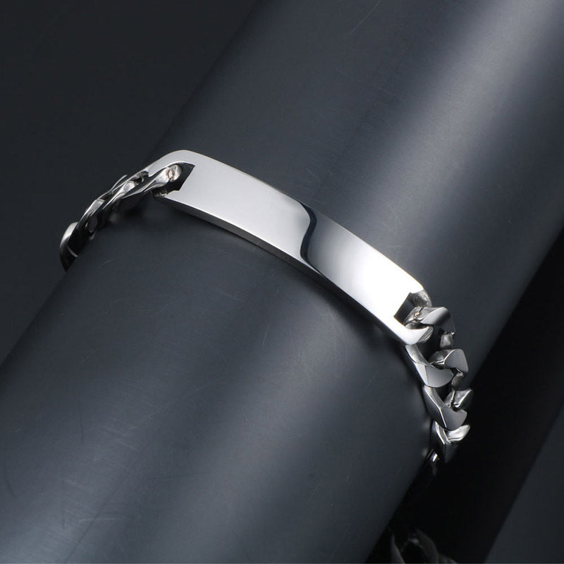 Punk-Inspired Titanium Steel Chain Bracelet for Men – Trendy Nightclub Accessory