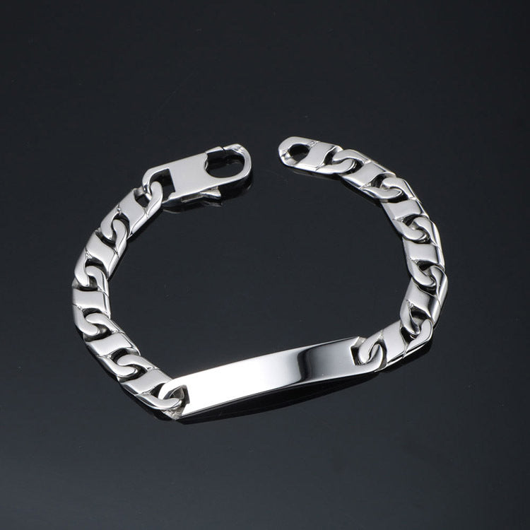 Edgy Titanium Steel Punk Bracelet - Hip Hop Jewelry for Men