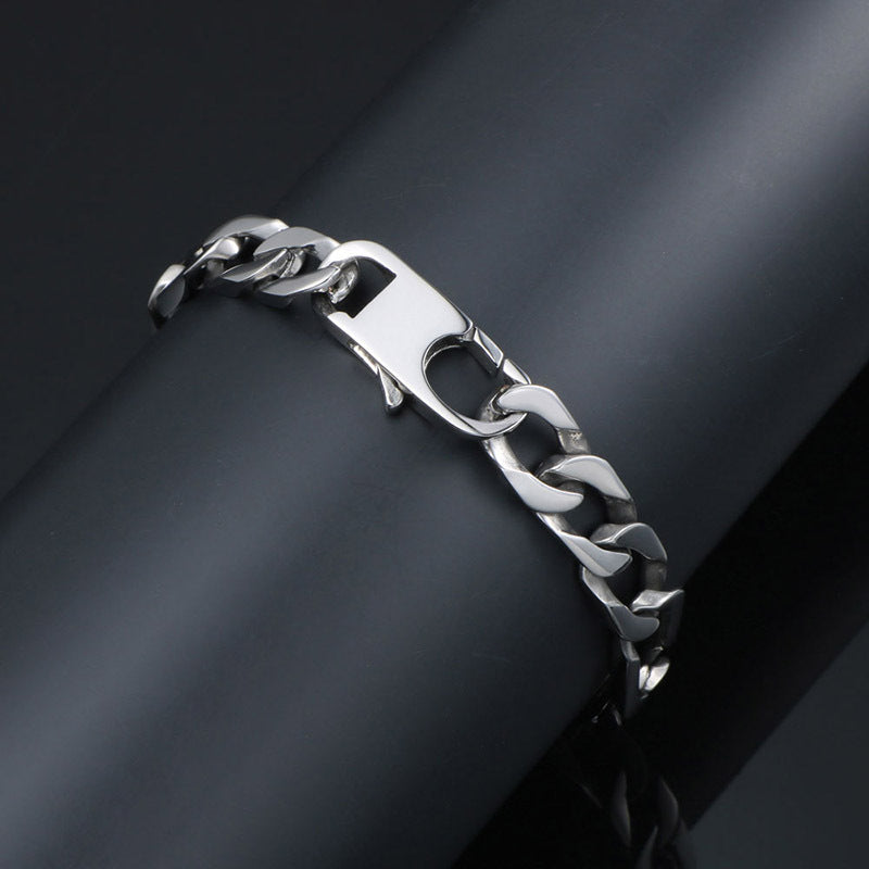 Punk-Inspired Titanium Steel Chain Bracelet for Men – Trendy Nightclub Accessory