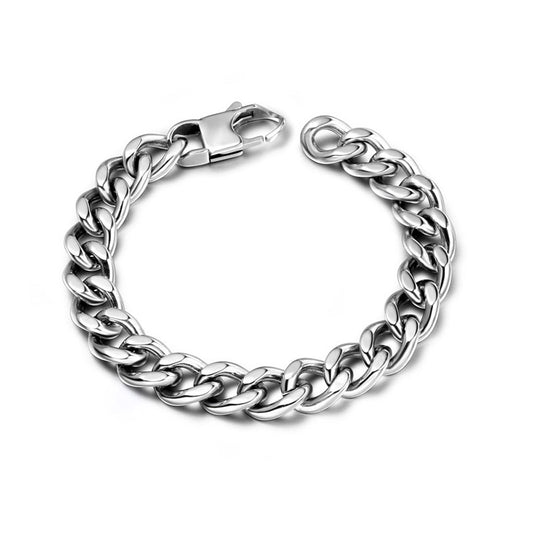 Unisex Punk Hip-Hop Titanium Steel Bracelet - Fashion Jewelry for Men and Women