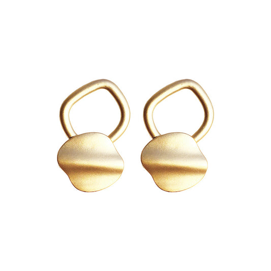 Irregular Gold Statement Earrings - Vienna Verve Collection