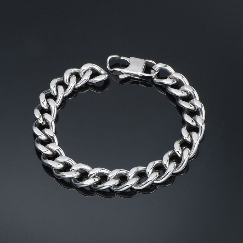 Unisex Punk Hip-Hop Titanium Steel Bracelet - Fashion Jewelry for Men and Women