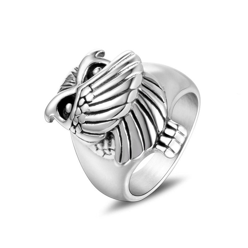 Stylish Retro Titanium Steel Ring for Men and Women - Wholesale Fashion Hipster Jewelry