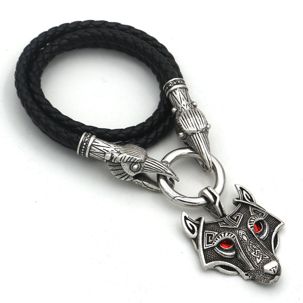 Legendary Viking Wolf Head Amulet Necklace - Men's Pendant by Planderful