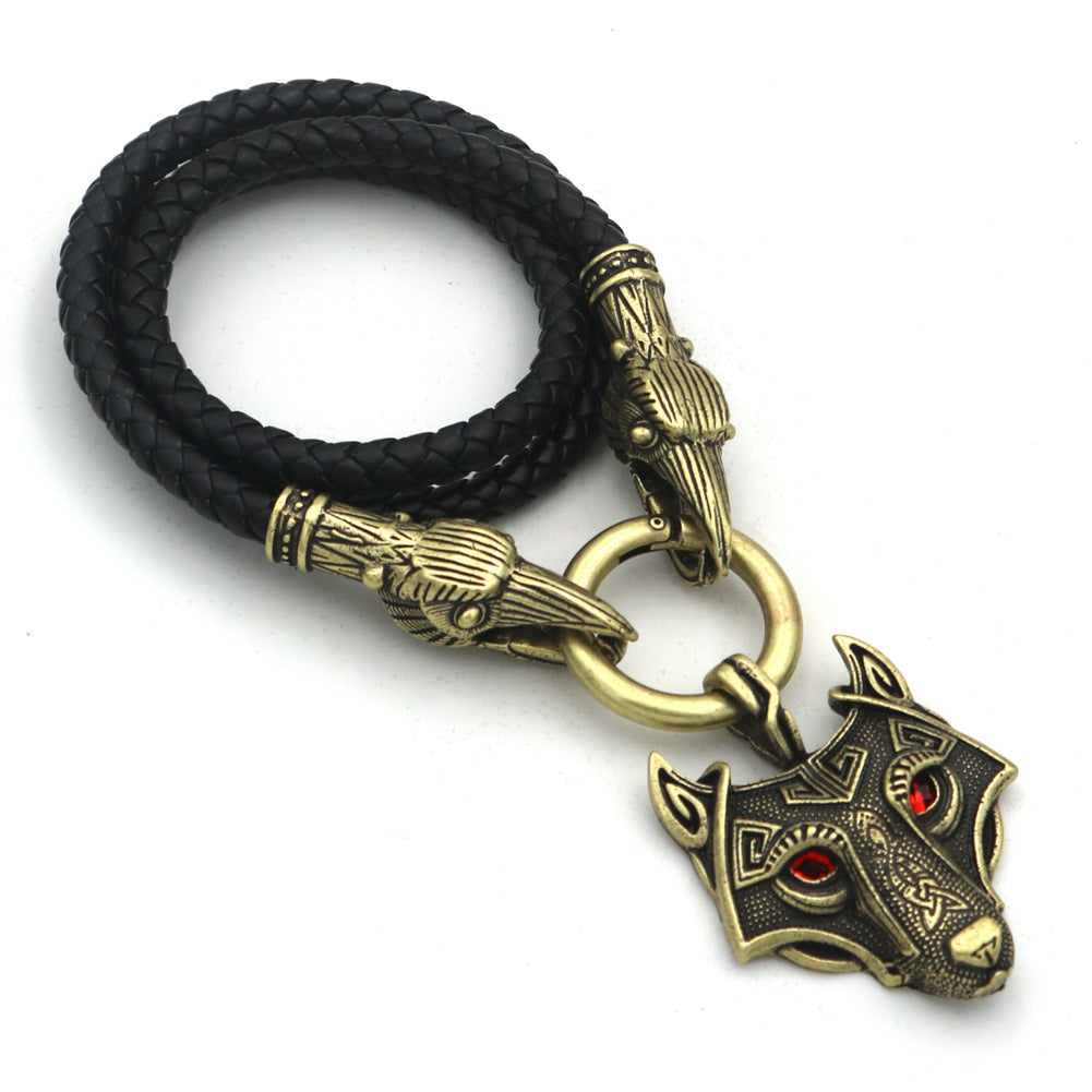 Legendary Viking Wolf Head Amulet Necklace - Men's Pendant by Planderful