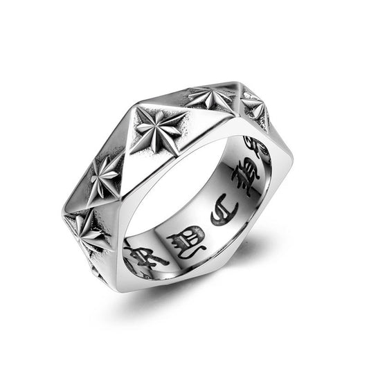 Titanium Steel Polygon 3D Ring - Hipster Nightclub Jewelry for Men