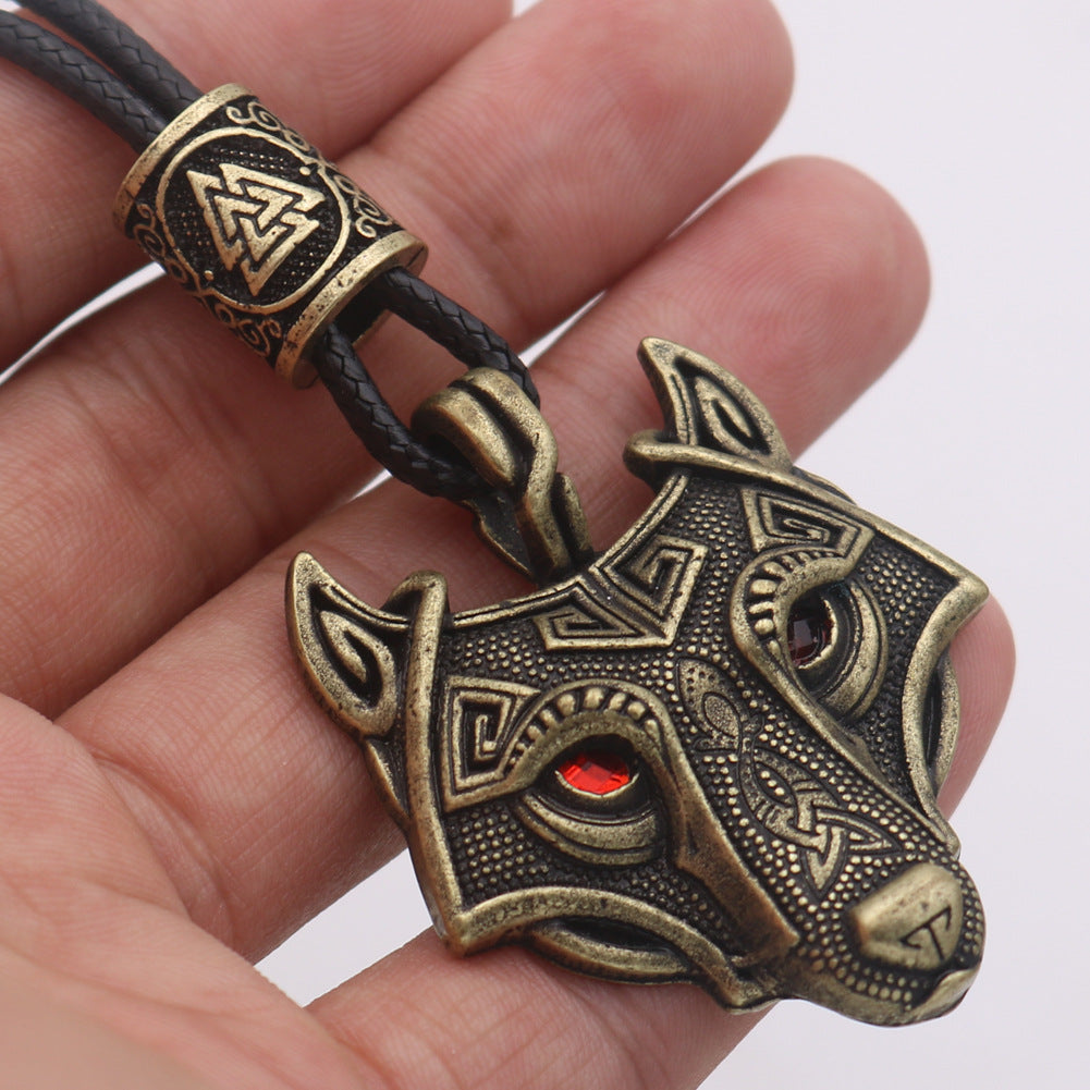 Norse Legacy Triangle Knot Pendant Necklace for Men