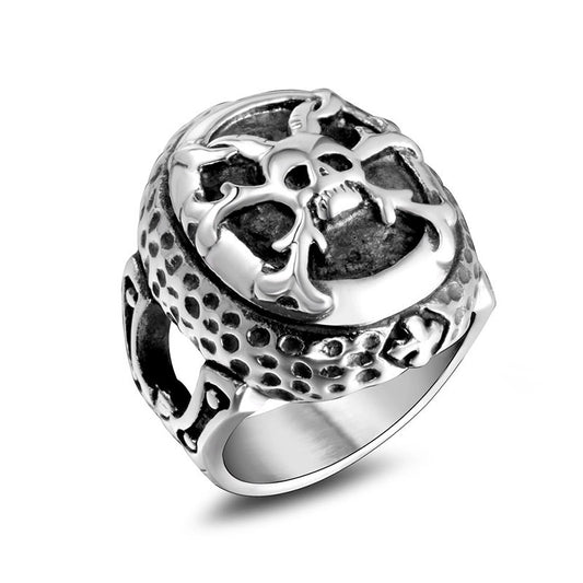 Vintage Clown Skull Ring – Bold Titanium Steel Accessory for Men