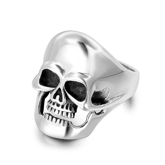 Wholesale Punk Skull Ring for Men - Titanium Steel Ghost Head Design