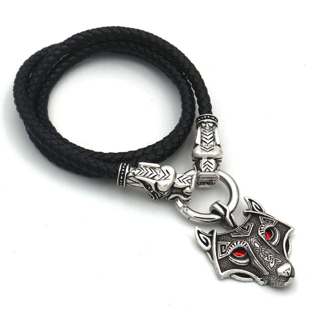 Legendary Viking Wolf Head Amulet Necklace - Men's Pendant by Planderful