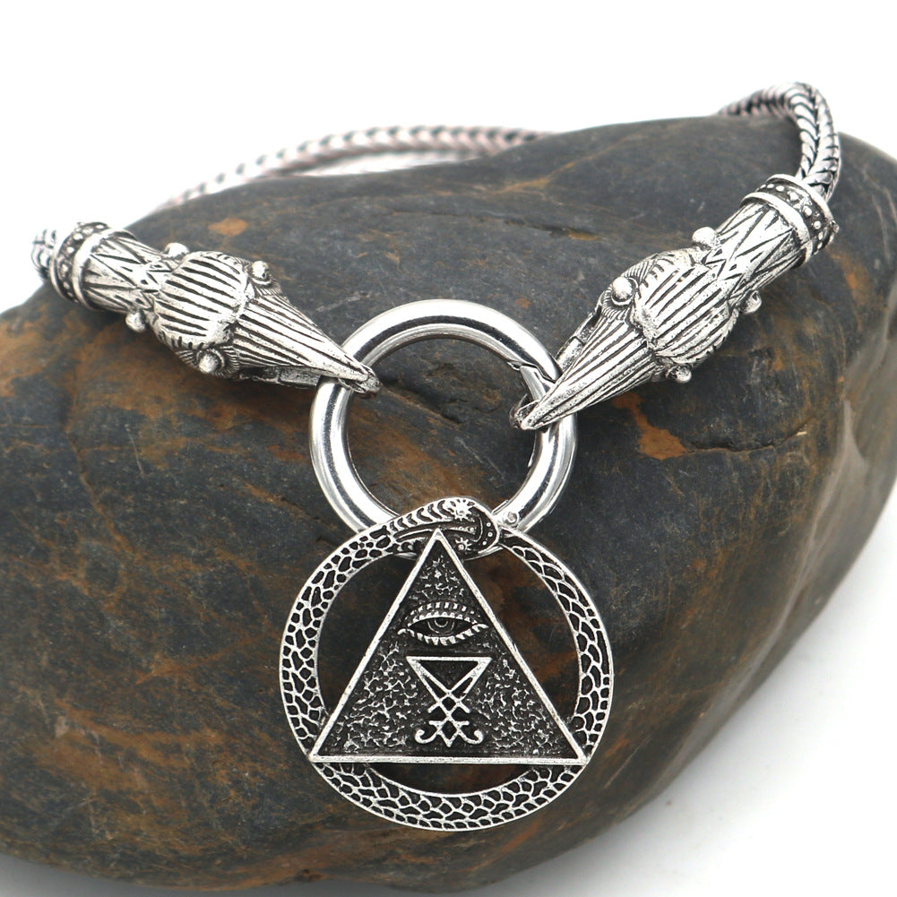 Mythical Nordic Cobra Necklace for Men - Wholesale Jewelry from Planderful's Norse Legacy Collection