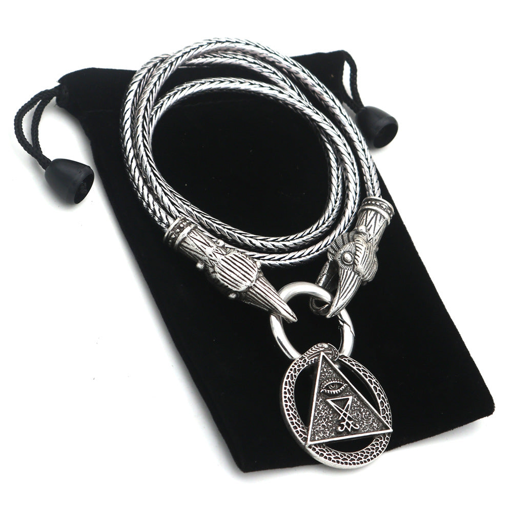 Mythical Nordic Cobra Necklace for Men - Wholesale Jewelry from Planderful's Norse Legacy Collection