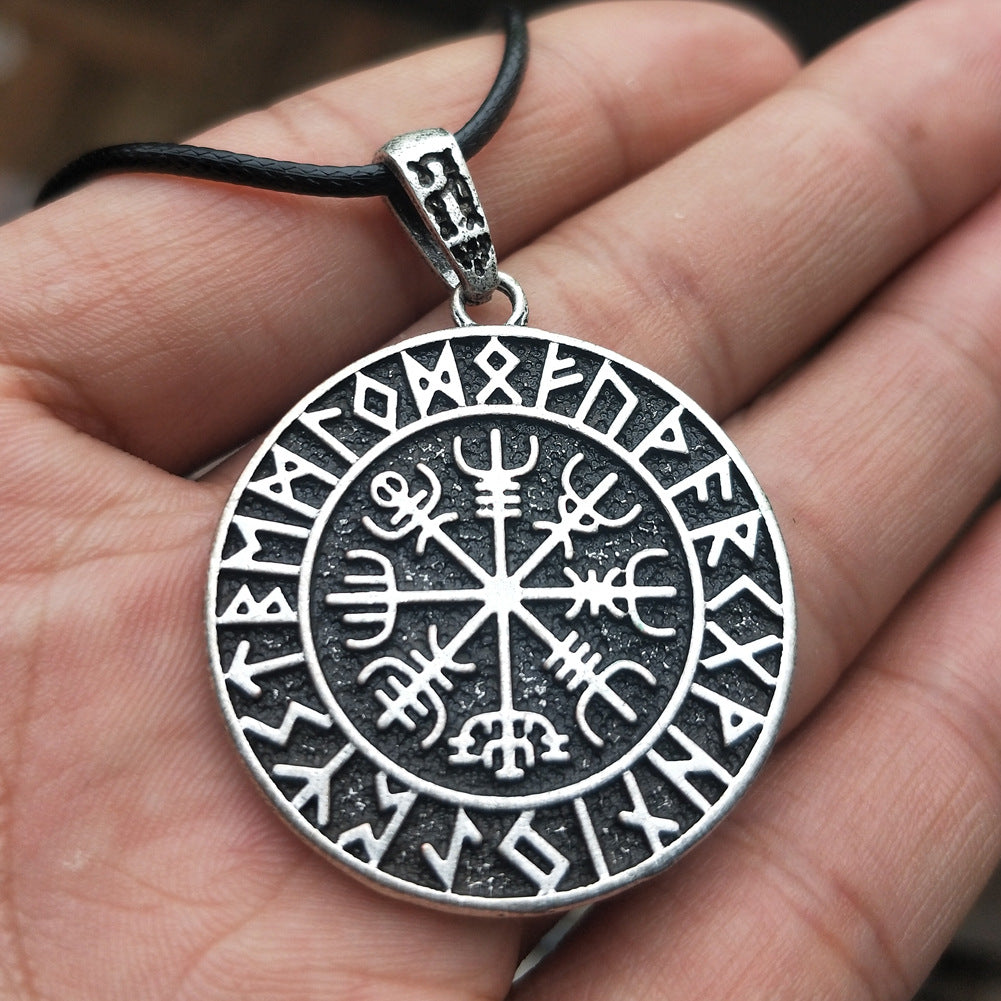 Viking Compass Rune Necklace Pendant - Norse Legacy Collection