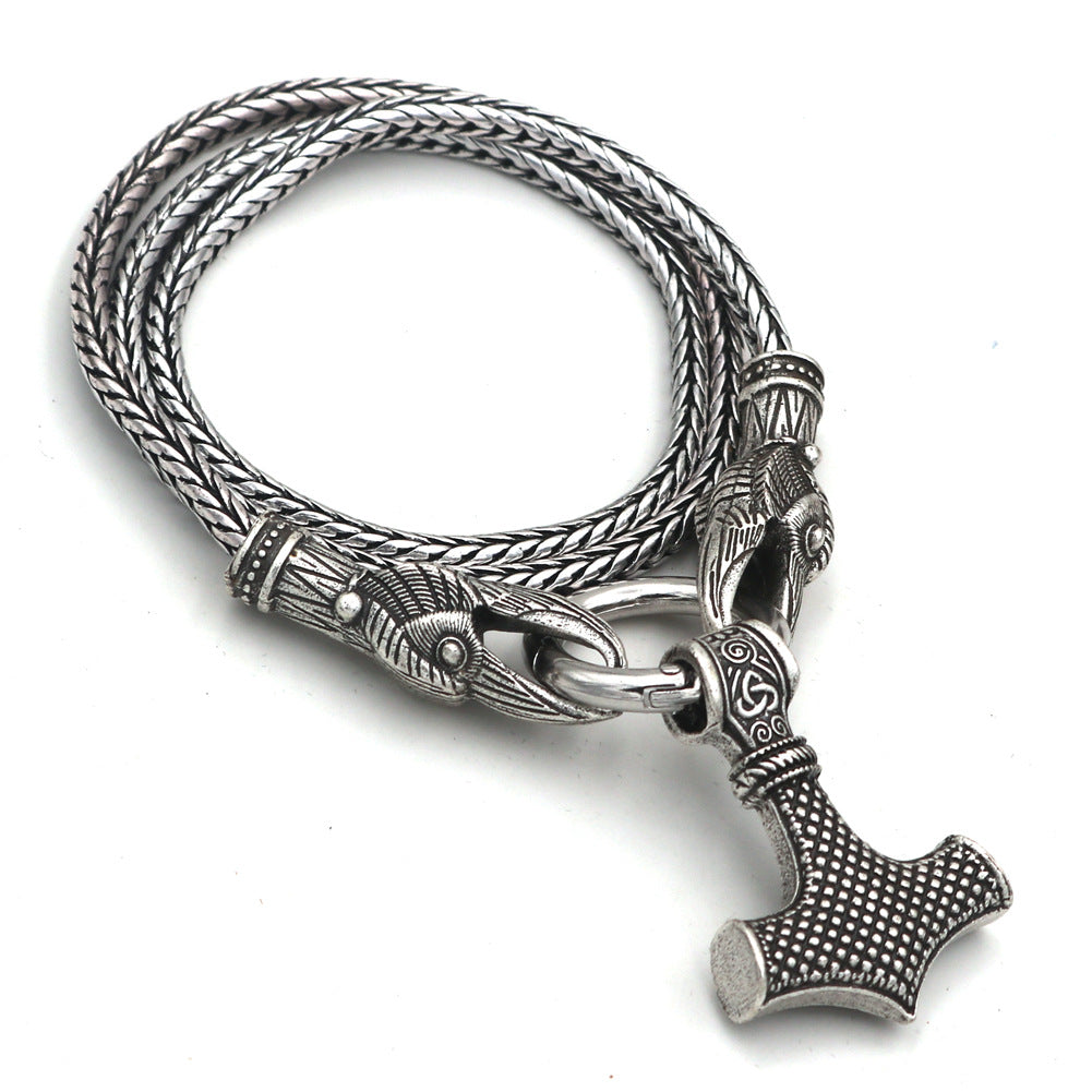 Legendary Viking Thor Hammer Necklace - Men's Talisman Pendant from Norse Legacy Collection