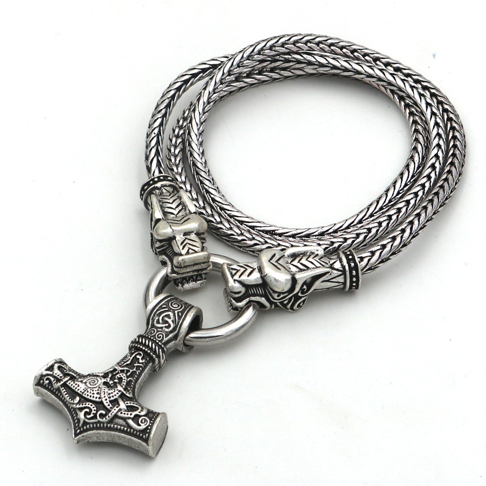 Legendary Viking Thor Hammer Necklace - Men's Talisman Pendant from Norse Legacy Collection