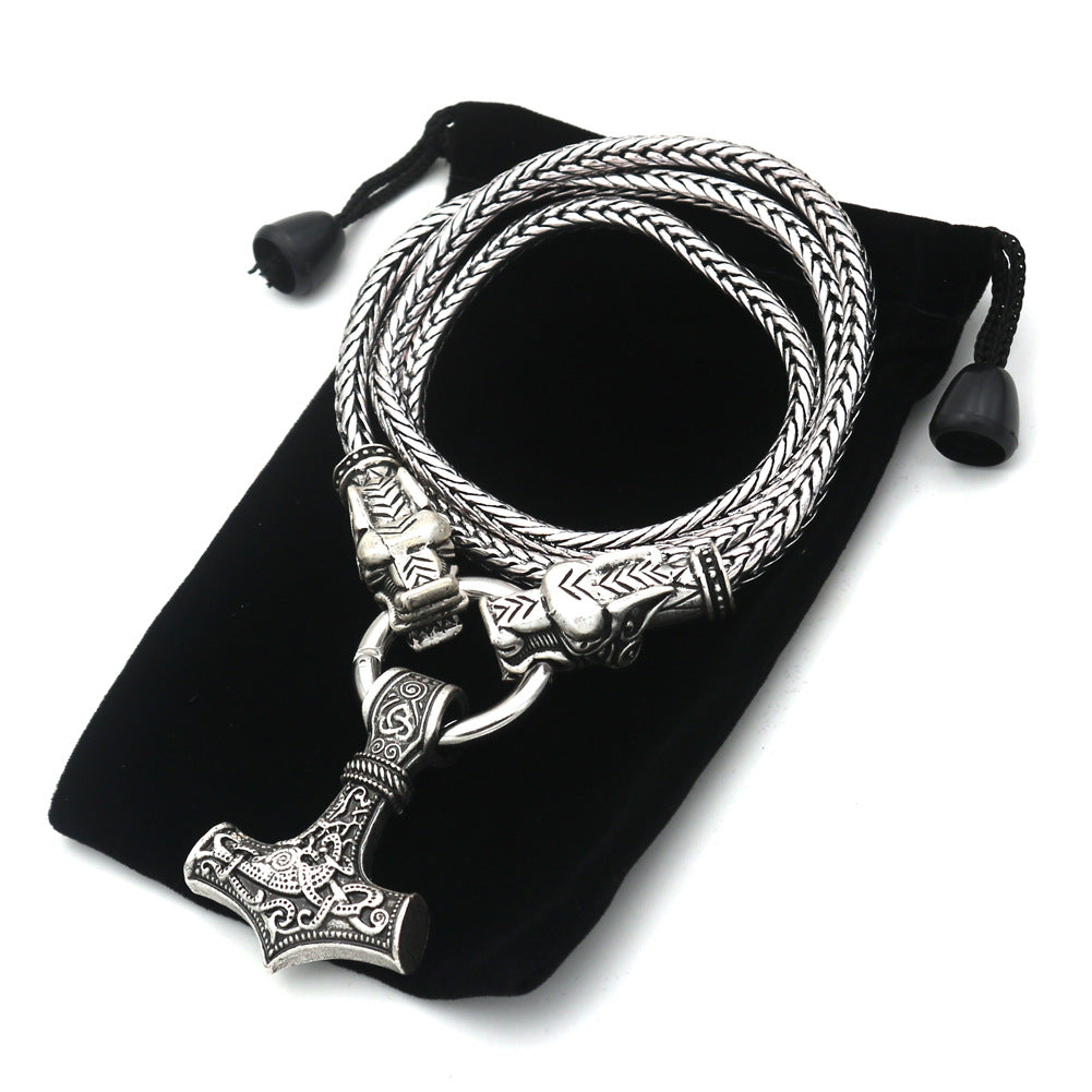 Legendary Viking Thor Hammer Necklace - Men's Talisman Pendant from Norse Legacy Collection