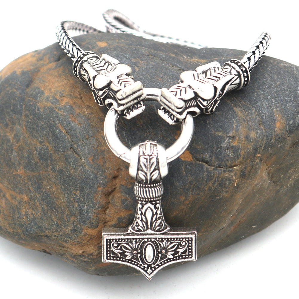 Viking Raytheon Hammer Necklace - Norse Legacy Men's Pendant