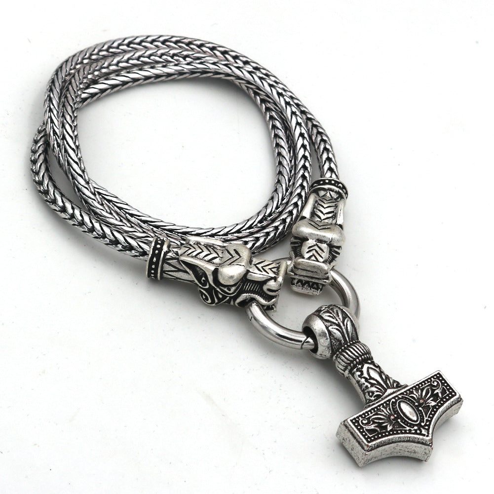 Viking Raytheon Hammer Necklace - Norse Legacy Men's Pendant