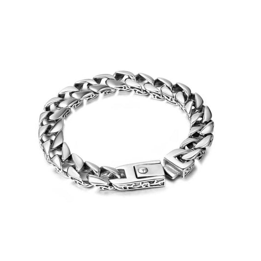 Sleek Titanium Steel Men's Casting Bracelet - Effortless Style by Planderful