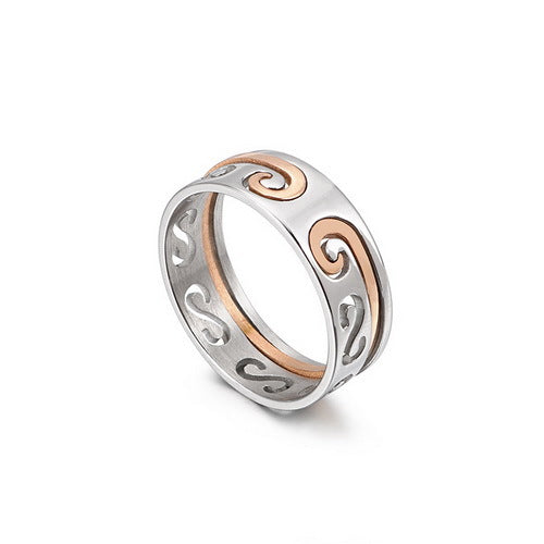 Couple's Golden Hoop Stick Ring - Two-in-One Journey to the West Design for Men