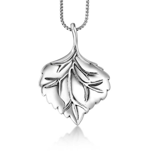 Stylish Leaf of Life Pendant Necklace for Men - Trendy Japanese and Korean Fashion Commemorative Gift