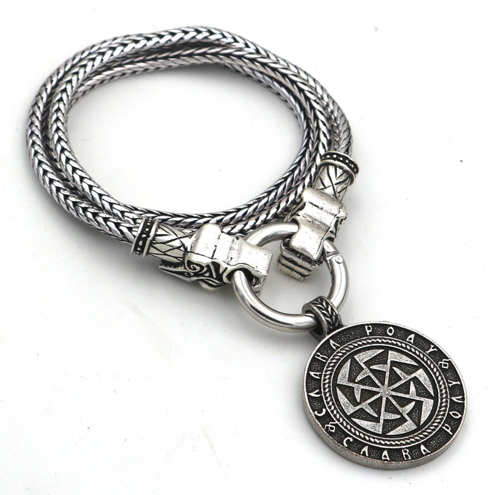 Norse Legacy Viking Wolf Necklace for Men