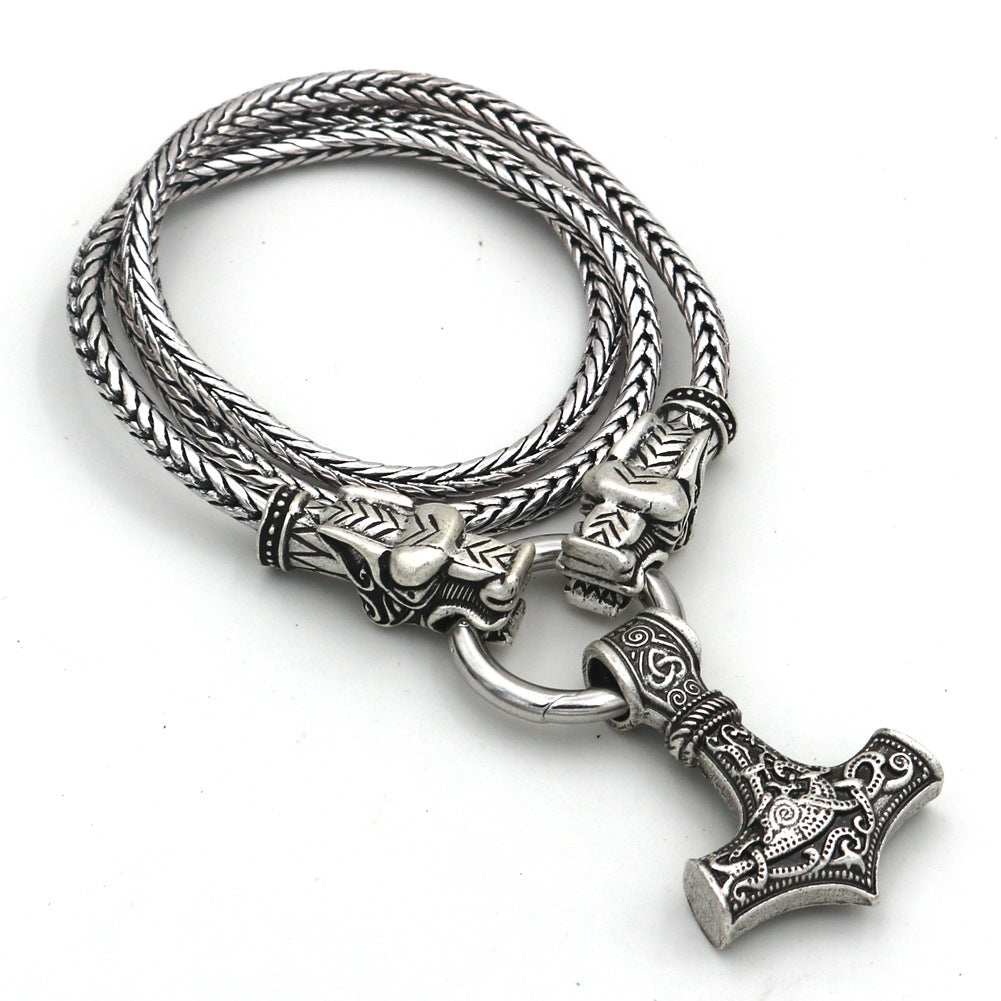 Legendary Viking Thor Hammer Necklace - Men's Talisman Pendant from Norse Legacy Collection