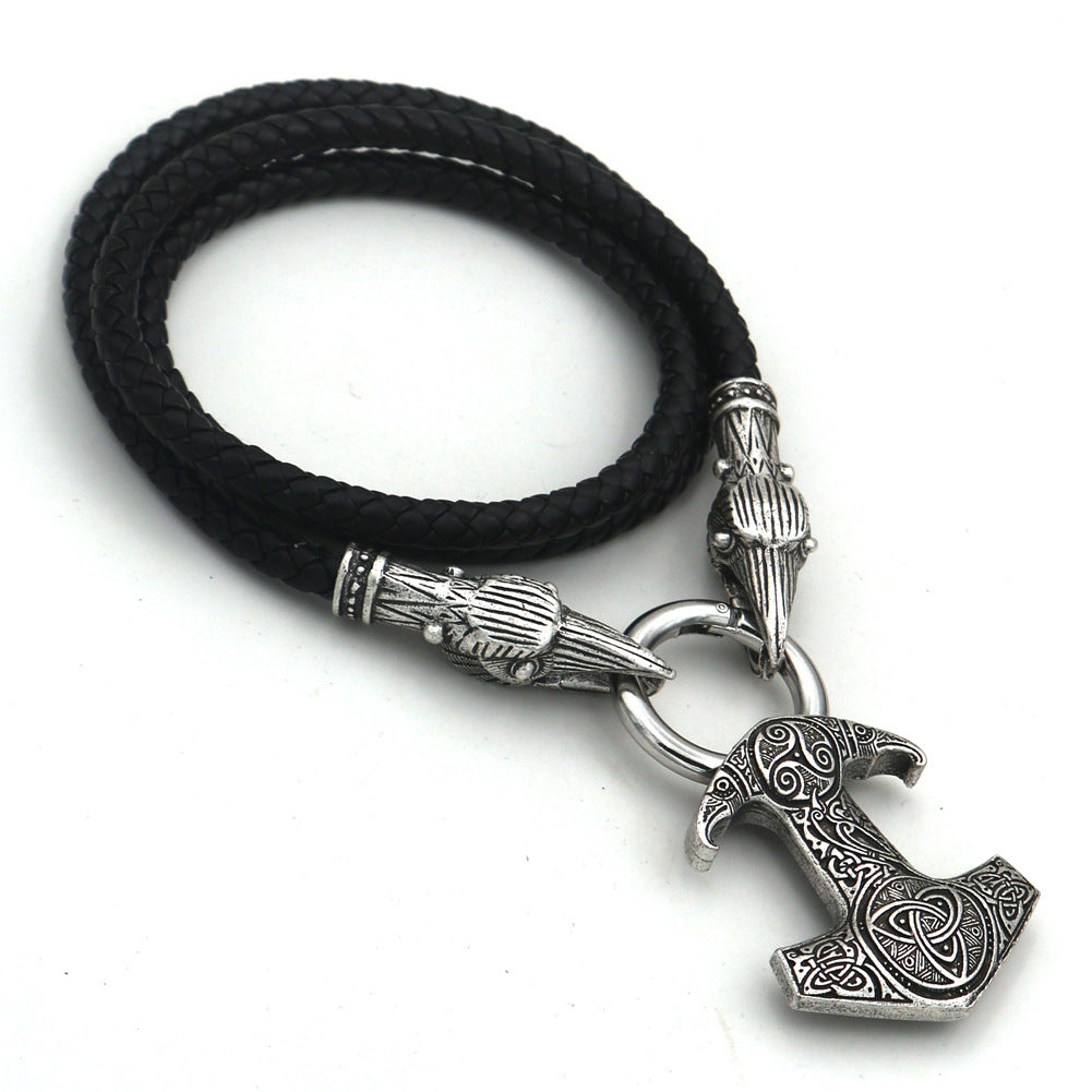 Viking Crow Norse Legacy Men's Metal Necklace - Factory Direct Wholesale