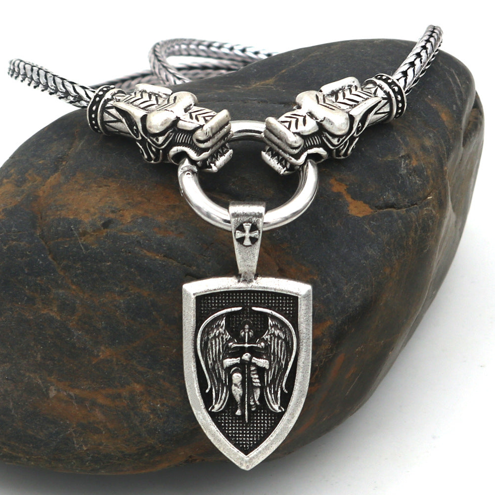 Viking Angel Sword Necklace - Norse Legacy Collection - Men's Fashion Amulet