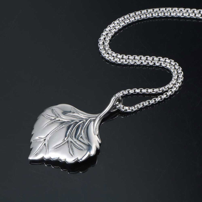 Stylish Leaf of Life Pendant Necklace for Men - Trendy Japanese and Korean Fashion Commemorative Gift