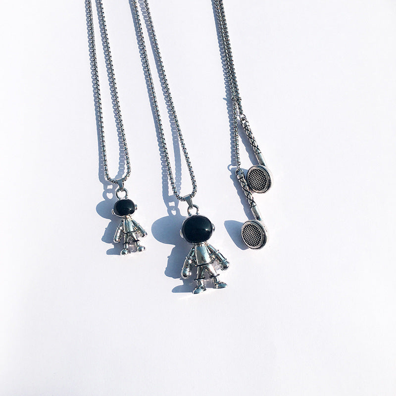 Galactic Charm Collection: Trendy Astronaut Necklaces & Stylish Chains