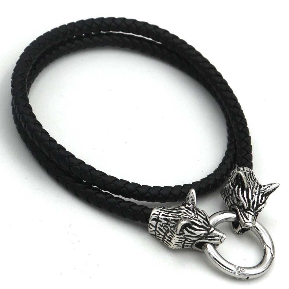 Viking Wolf Head Necklace - Mythical Amulet Pendant for Men