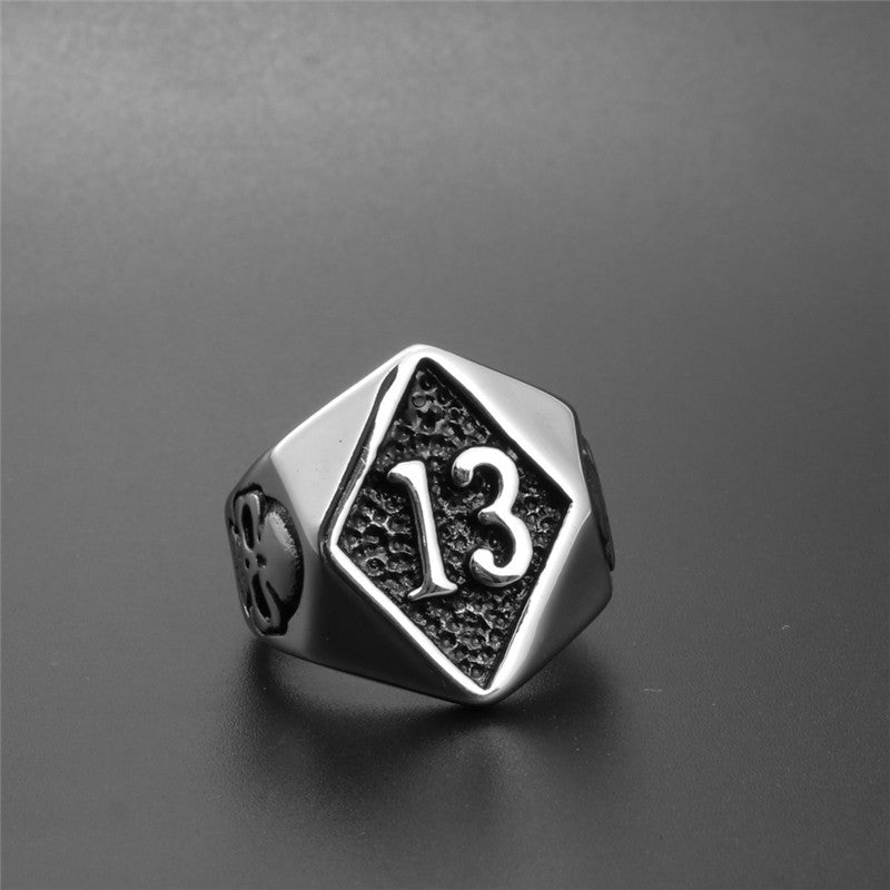 Titanium Steel Skull Ring for Men - Retro Trendy Ghost Head Design, Perfect Holiday Gift