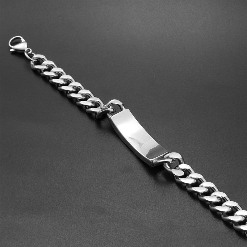 Bold Titanium Steel Punk Bracelet for Men - Distinctive Rugged Stainless Steel Accessory