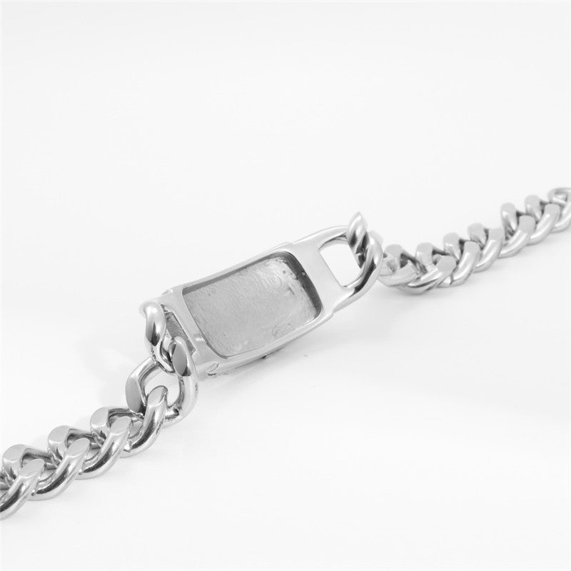 Men's Bold Titanium Steel Cross Bracelet - Edgy Wound Design for the Fearless