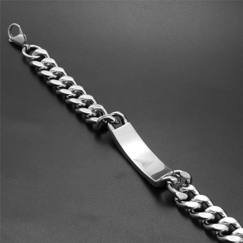 Titanium Steel Great Wall Bracelet for Men - Punk Style Stainless Steel Accessory