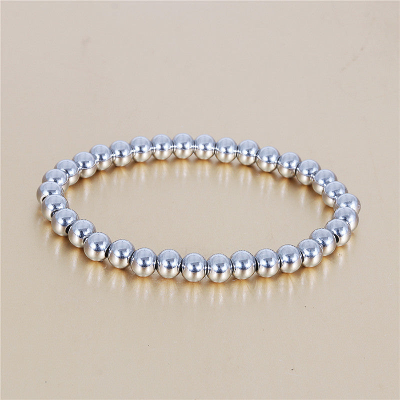 Titanium Steel Bead Bracelet - Fashion-Forward Elegance for Modern Girls