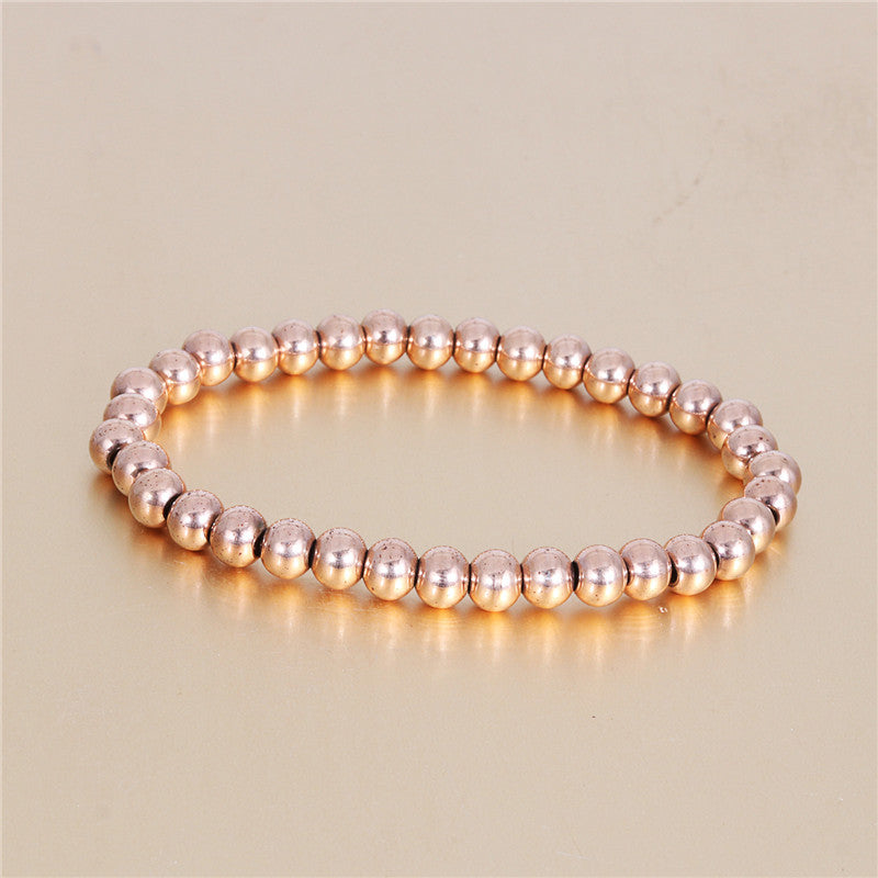 Titanium Steel Bead Bracelet - Fashion-Forward Elegance for Modern Girls