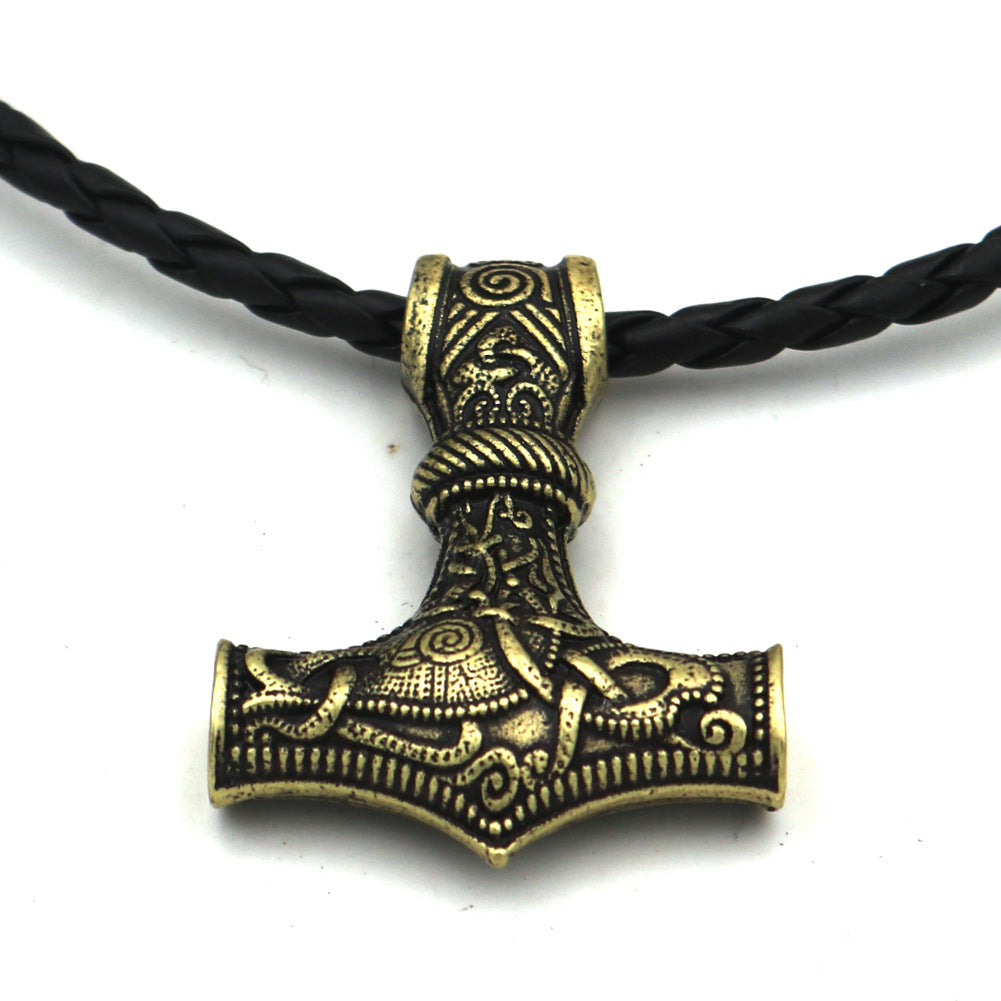 Norse Legacy Viking Thor's Hammer Pendant Necklace for Men