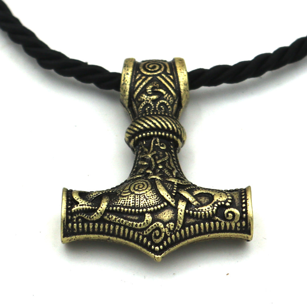 Norse Legacy Viking Thor's Hammer Pendant Necklace for Men