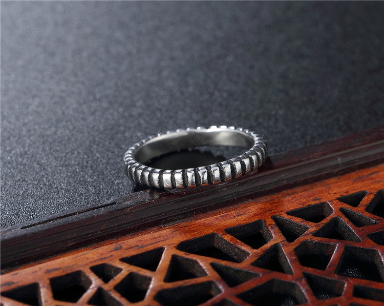 European and American Titanium Steel Thread Ring for Foreign Trade Jewelry