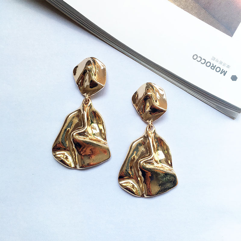 European and American Cross-Border Internet Celebrity: Vienna Verve Exaggerated Alloy Earrings